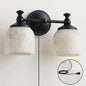 Chart Alabaster Plug-in Wall Sconce