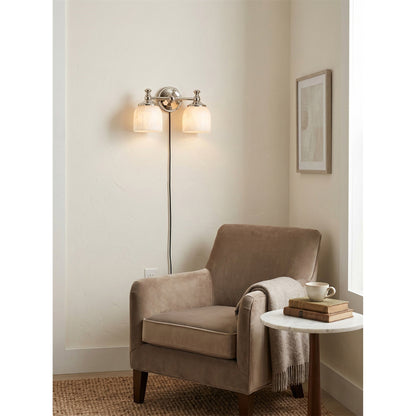 Chart Alabaster Plug-in Wall Sconce