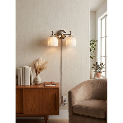Chart Alabaster Plug-in Wall Sconce