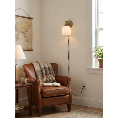 Chart Glass Plug-in Wall Sconce