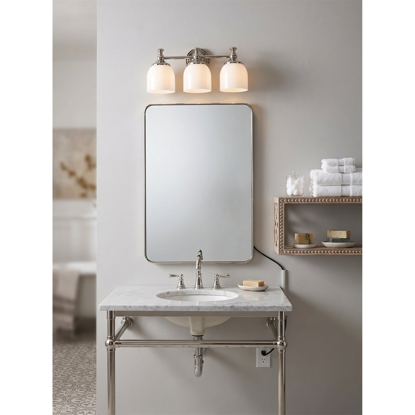 Chart Glass Plug-in Wall Sconce