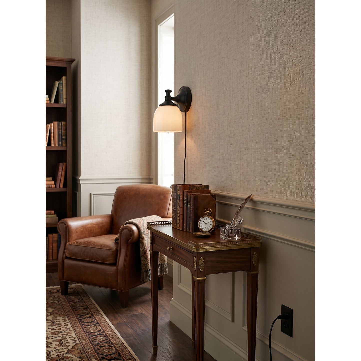 Chart Glass Plug-in Wall Sconce