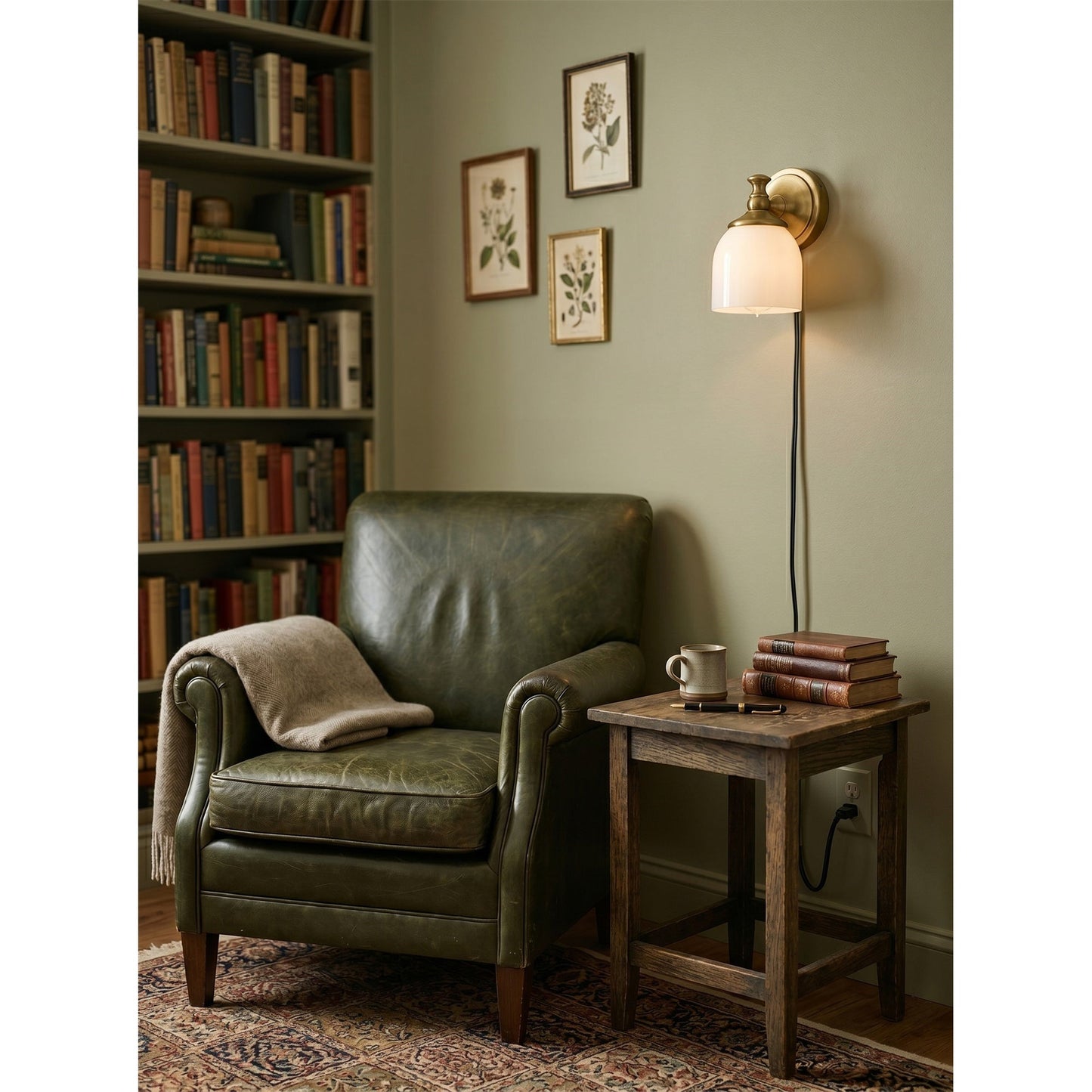 Chart Glass Plug-in Wall Sconce