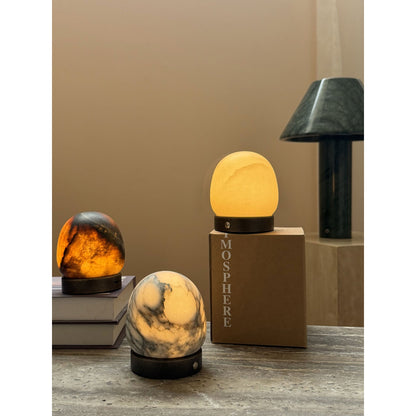 Deventer Glow Alabaster Table Lamp (Built-in Battery)