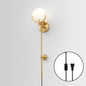 Crescent Cradle Alabaster Plug-in Wall Sconce