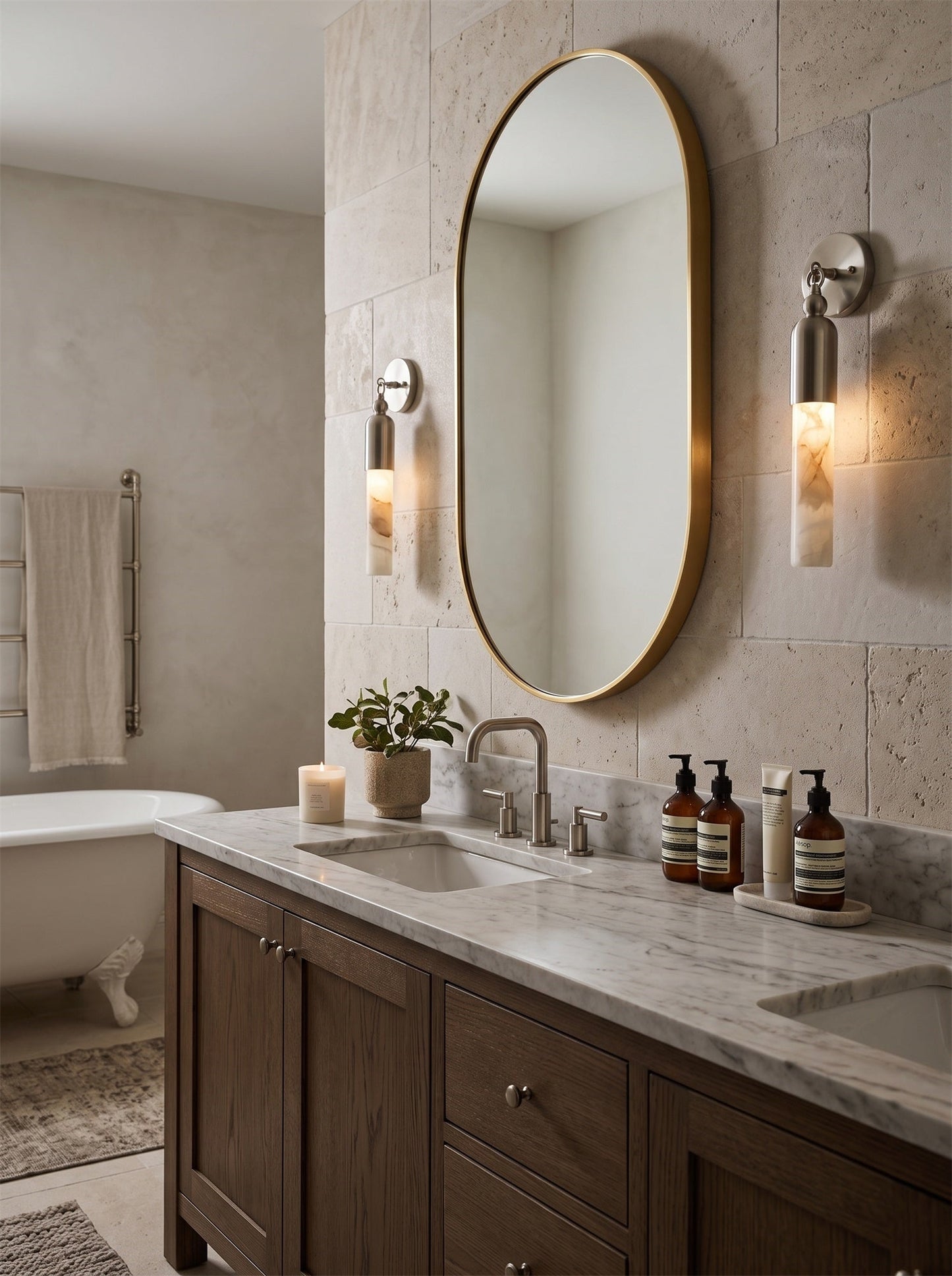 Penhale Alabaster Wall Sconce