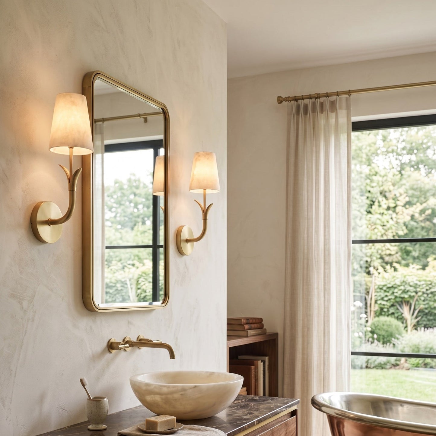Wynon Alabaster Wall Sconce