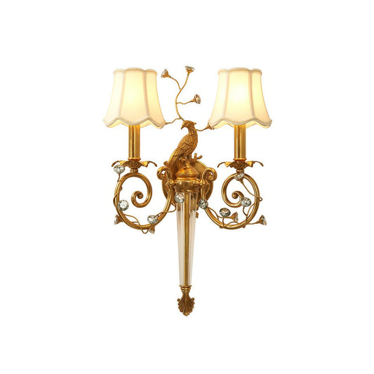 Delphia Peacock Wall Sconce