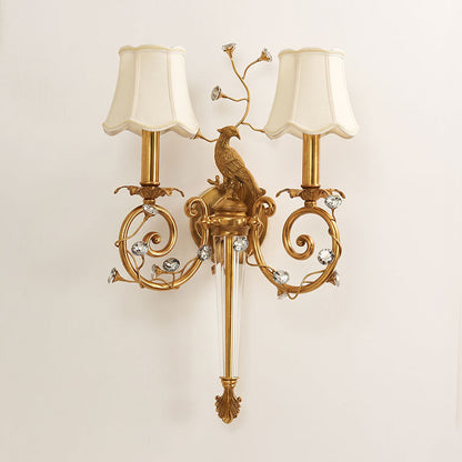 Delphia Peacock Wall Sconce