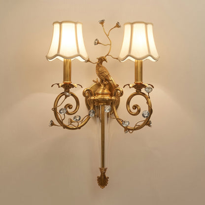 Delphia Peacock Wall Sconce
