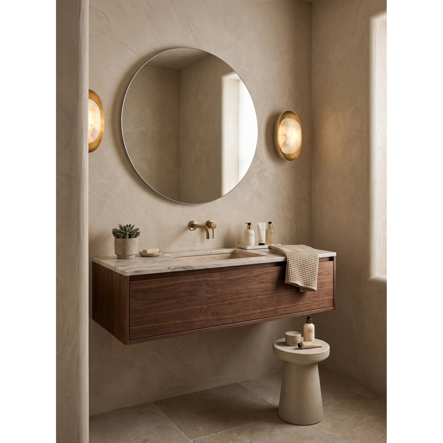 Halis Alabaster Wall Sconce
