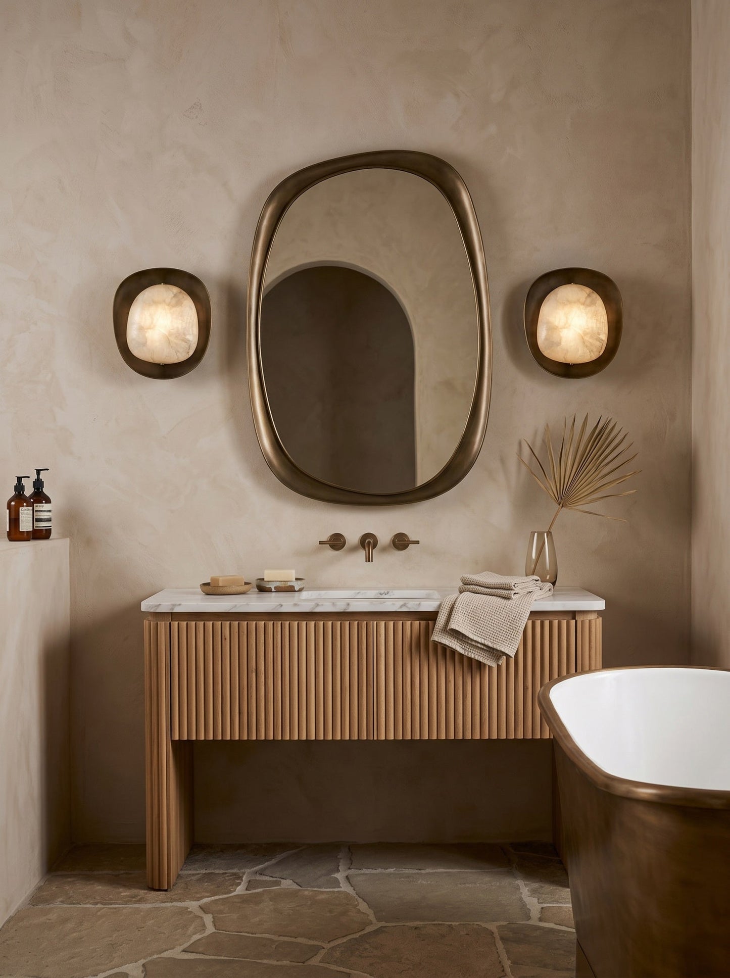 Halis Alabaster Wall Sconce