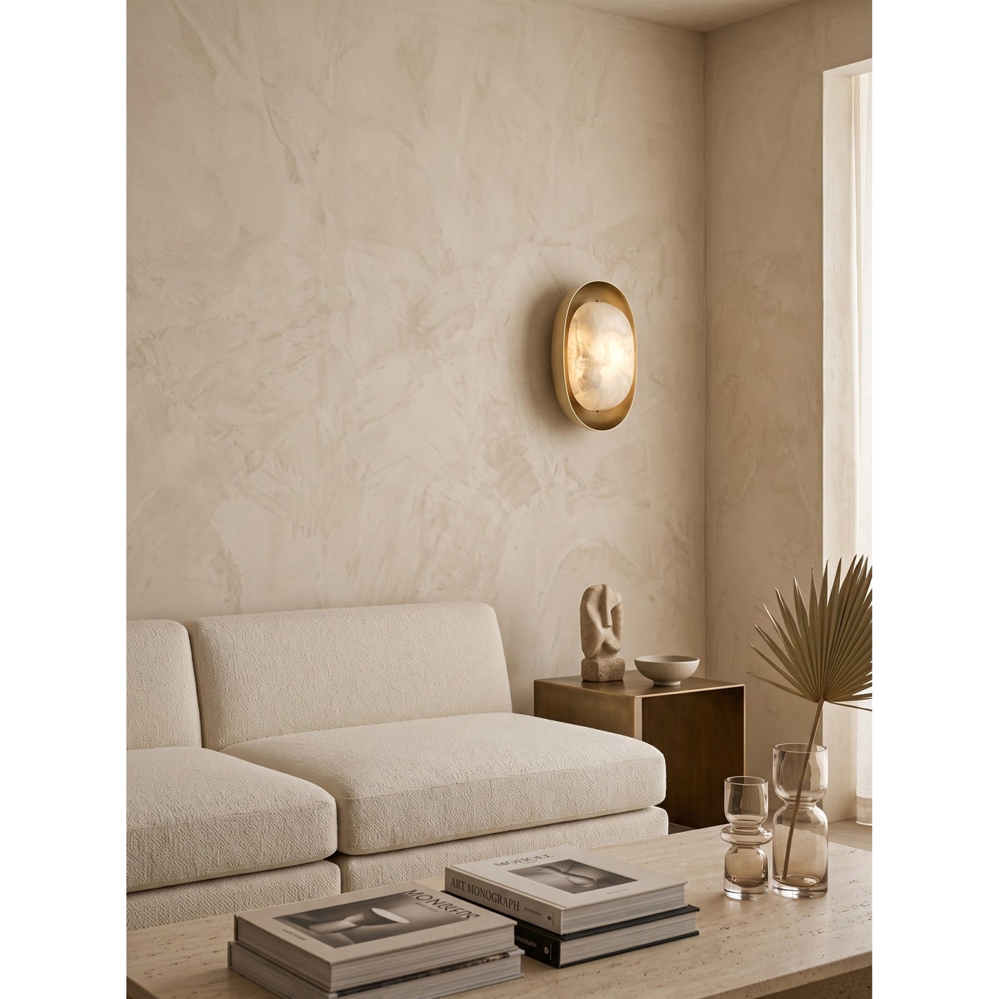 Halis Alabaster Wall Sconce