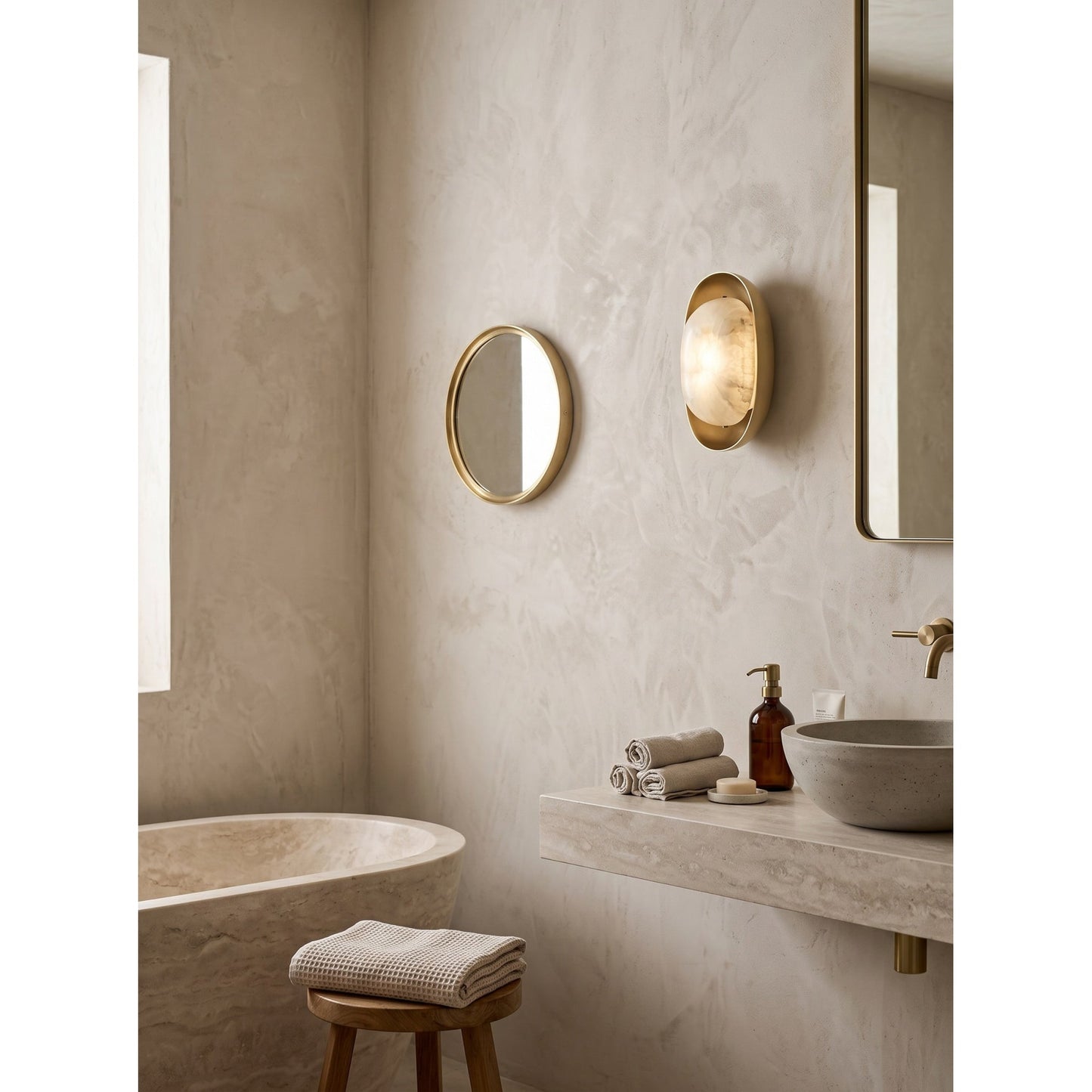 Halis Alabaster Wall Sconce