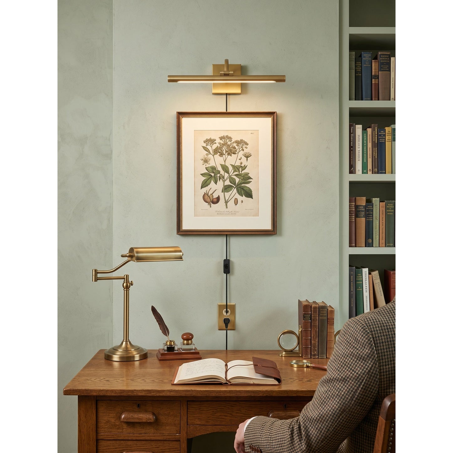 Nerja Brass Plug-in Wall Sconce