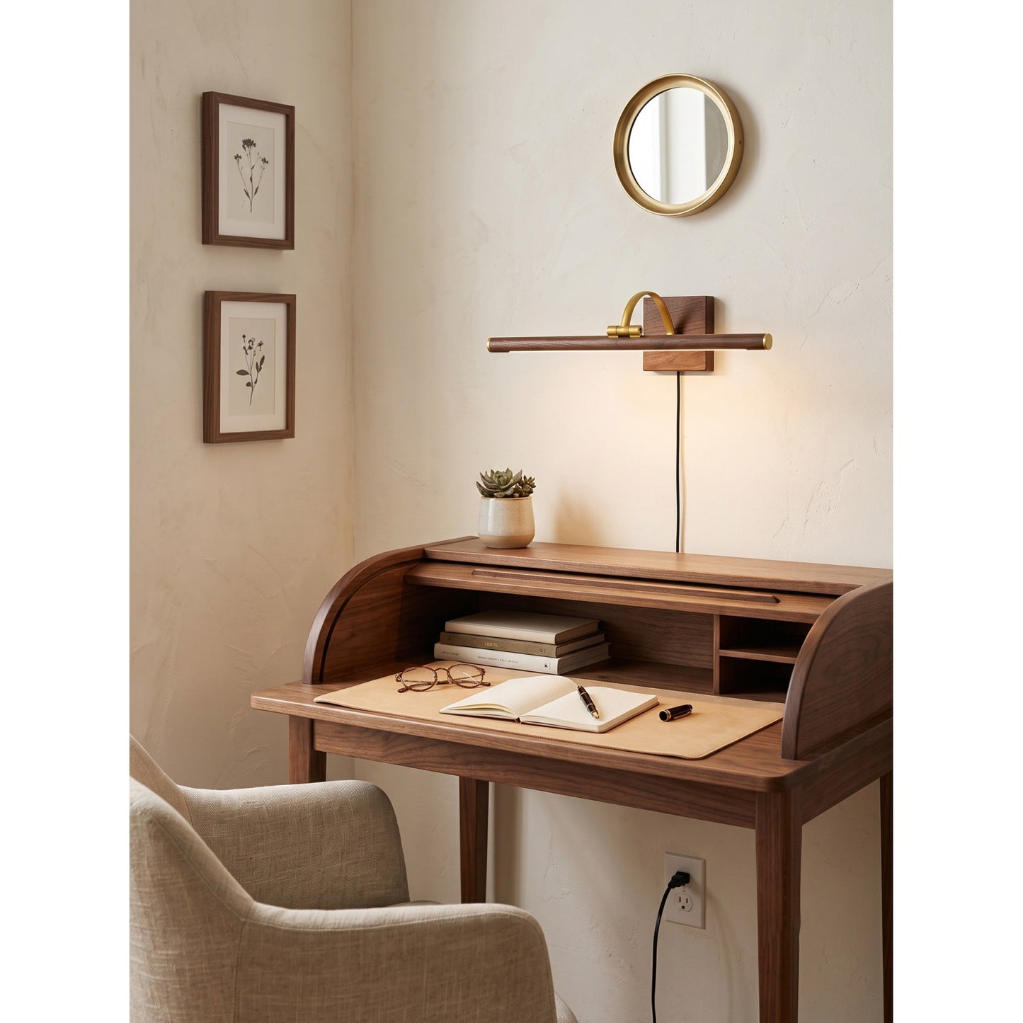 Nerja Brass Plug-in Wall Sconce