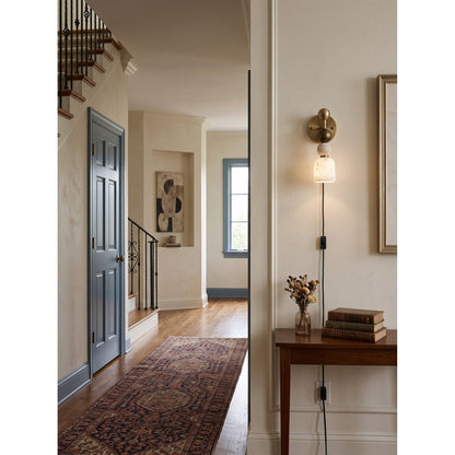 Elmis Alabaster Plug-in Wall Sconce