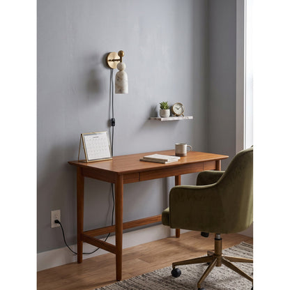 Elmis Alabaster Plug-in Wall Sconce