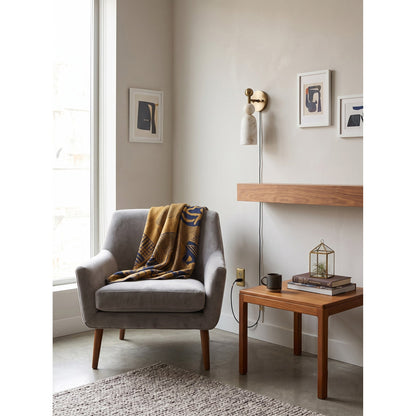 Elmis Alabaster Plug-in Wall Sconce