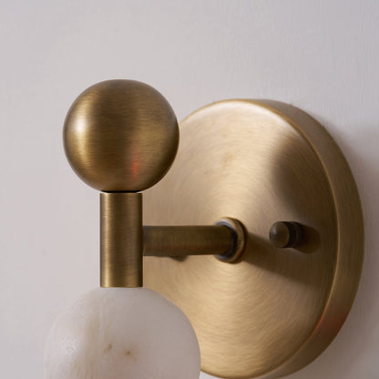 Elmis Alabaster Plug-in Wall Sconce