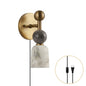 Elmis Alabaster Plug-in Wall Sconce