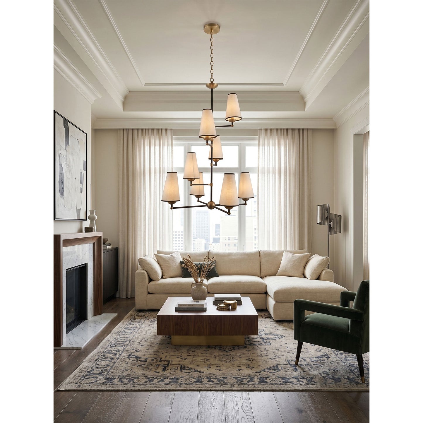 Tiered Tapered Chandelier