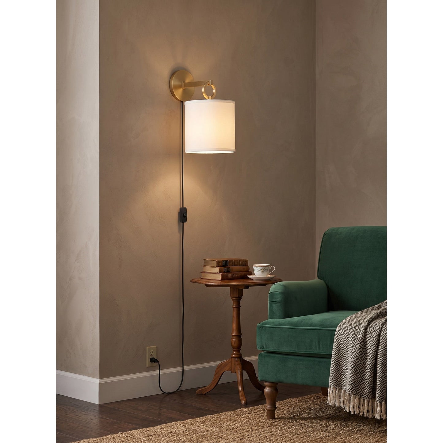Nevara Circle Plug-in Wall Sconce