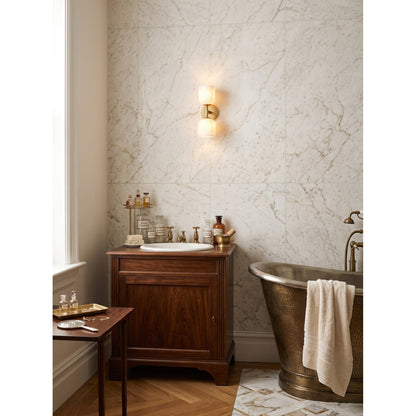 Coria Alabaster Hammered Wall Sconce