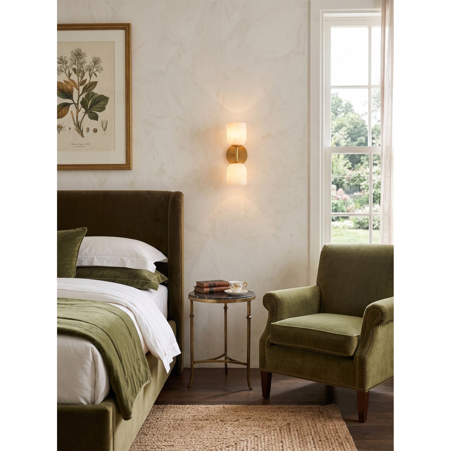 Coria Alabaster Hammered Wall Sconce