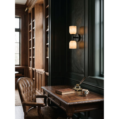 Coria Alabaster Hammered Wall Sconce