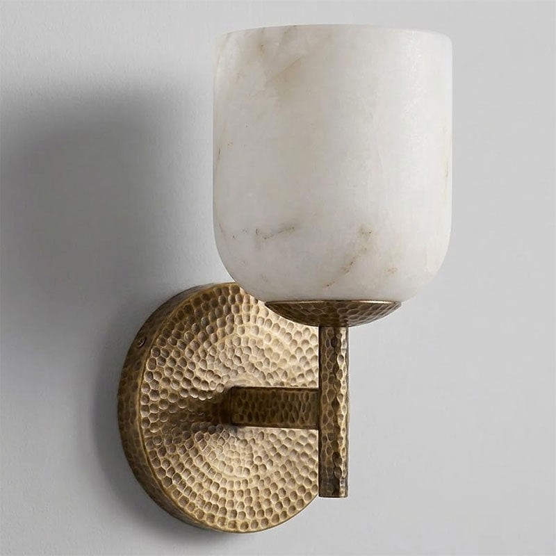 Coria Alabaster Hammered Wall Sconce