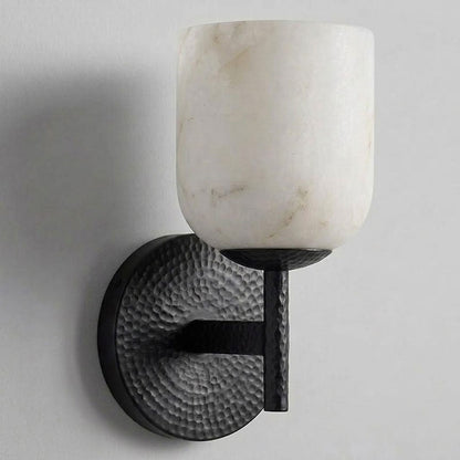Coria Alabaster Hammered Wall Sconce