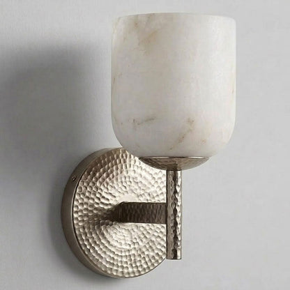 Coria Alabaster Hammered Wall Sconce