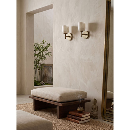 Coria Alabaster Hammered Wall Sconce