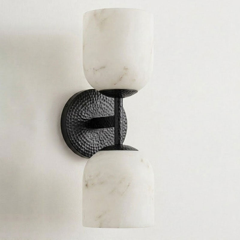 Coria Alabaster Hammered Wall Sconce