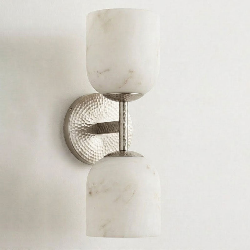 Coria Alabaster Hammered Wall Sconce