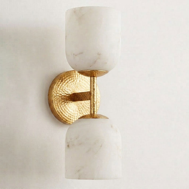 Coria Alabaster Hammered Wall Sconce