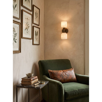 Coria Alabaster Hammered Wall Sconce