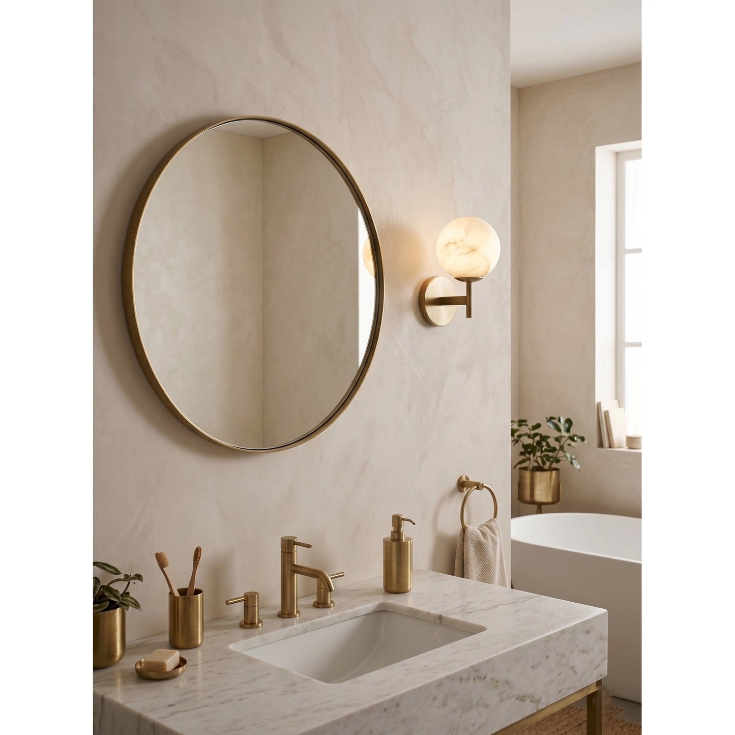Garrison Alabaster Wall Sconce