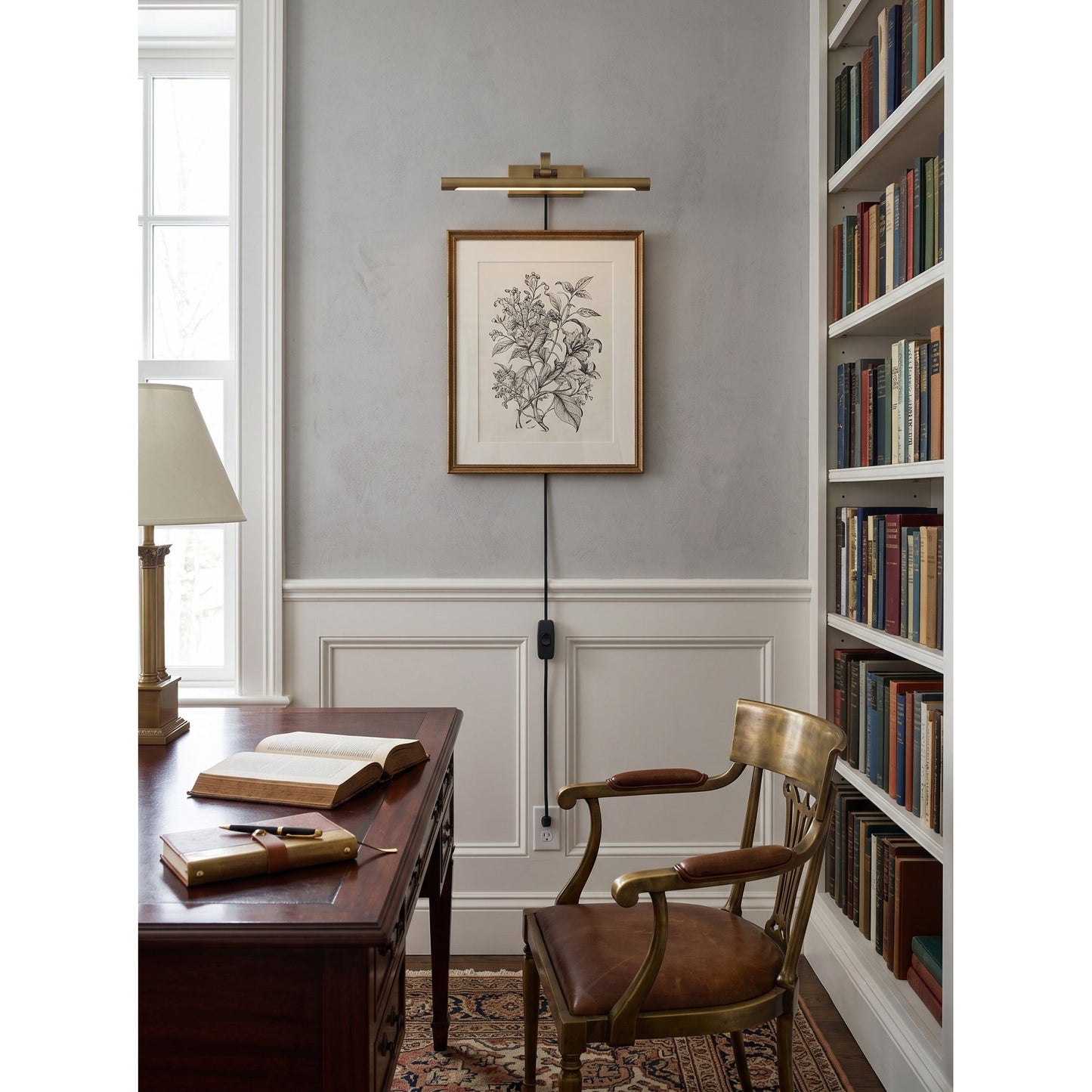 Galis Brass Plug-in Wall Sconce