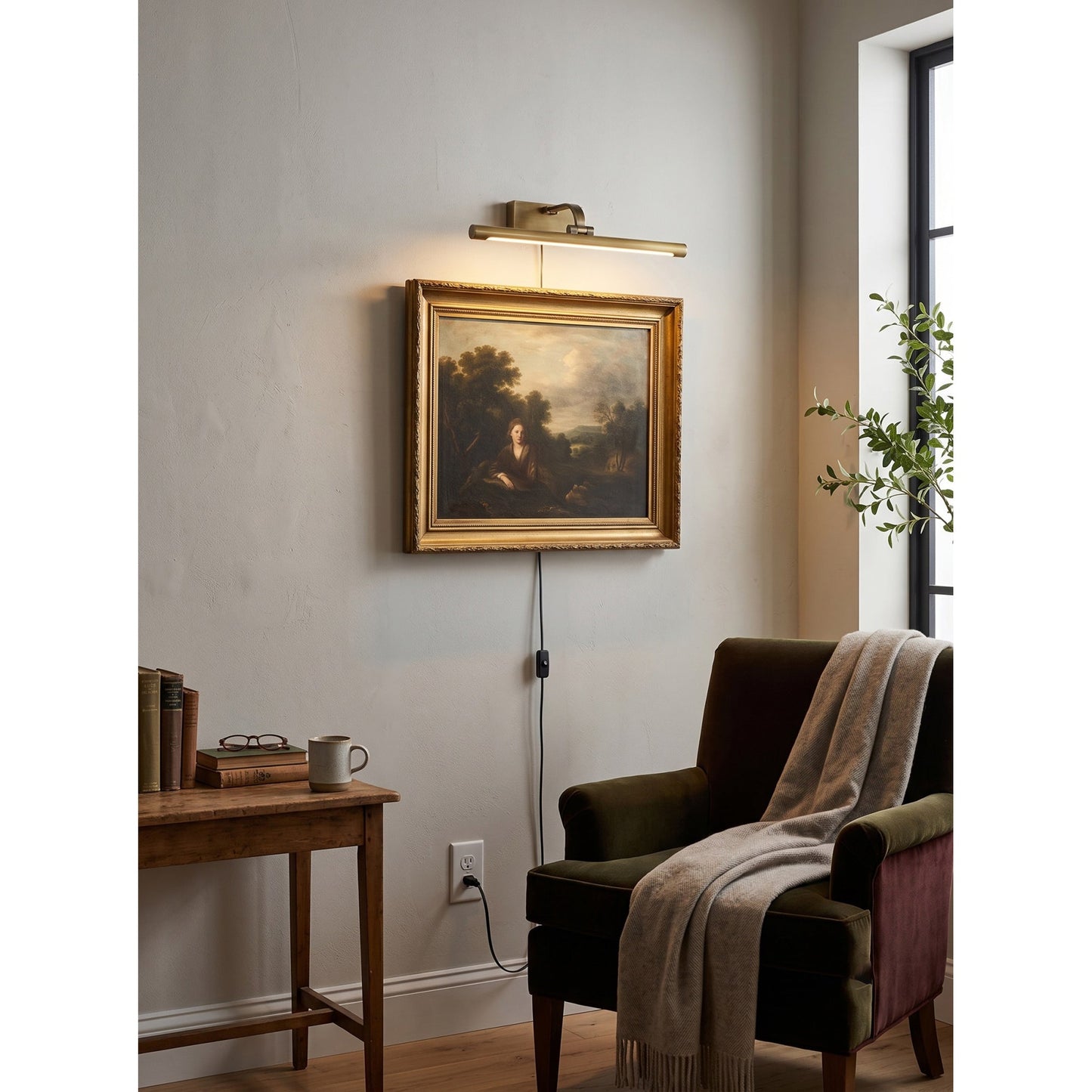 Galis Brass Plug-in Wall Sconce