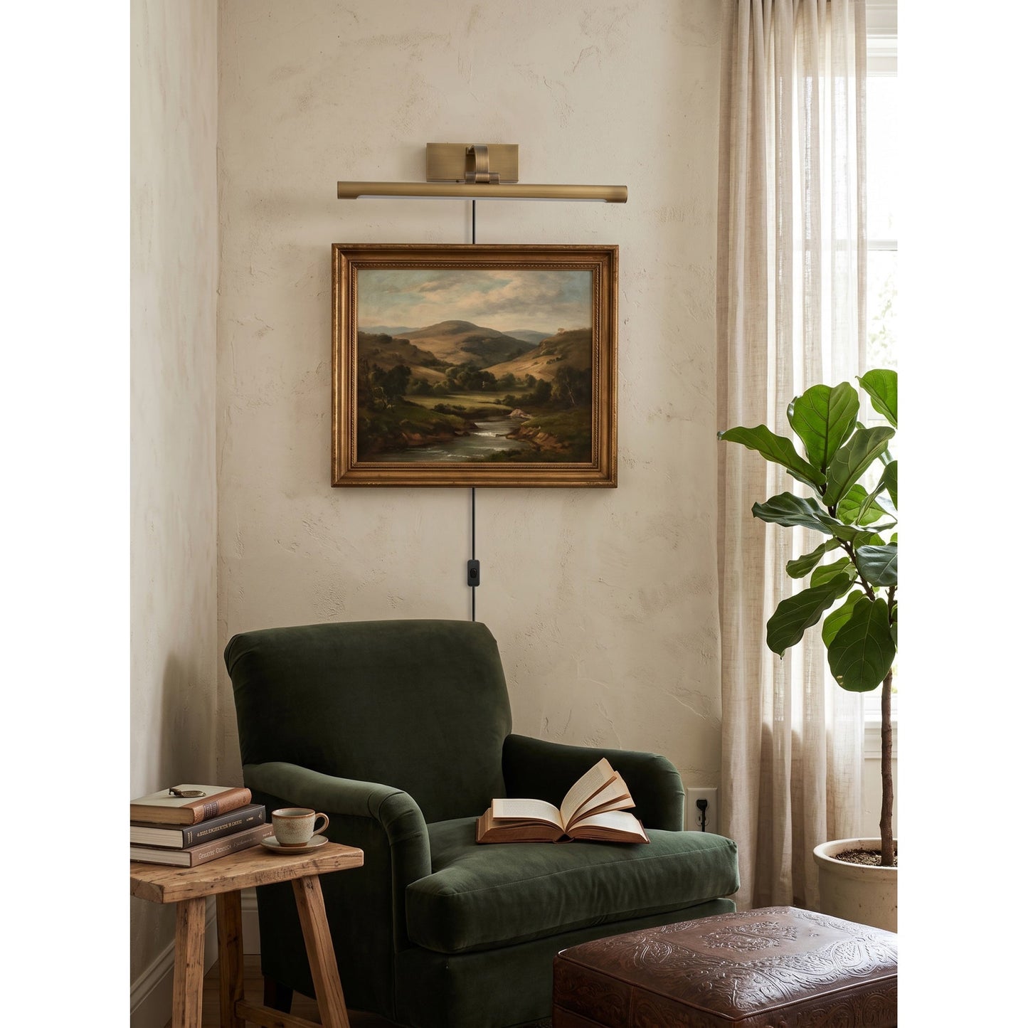 Galis Brass Plug-in Wall Sconce