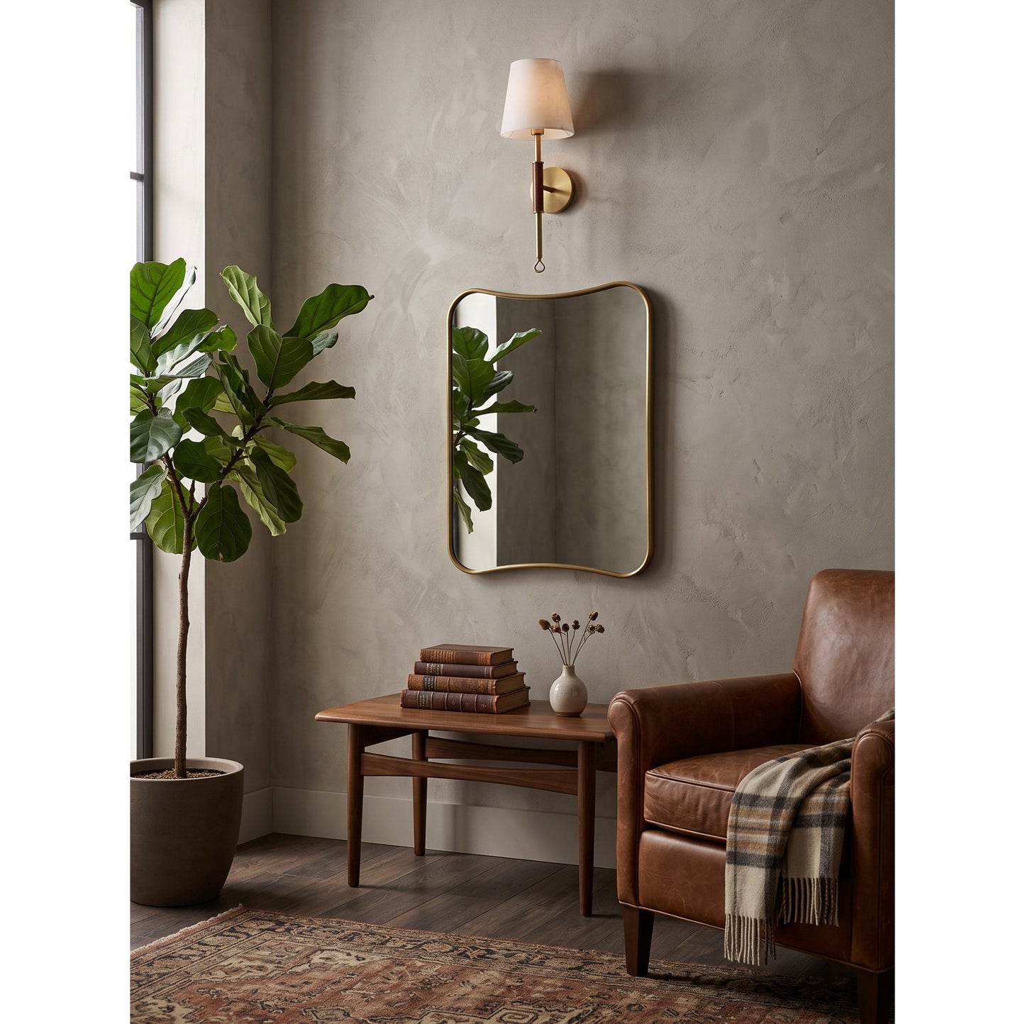 Yealand Tail Alabaster Wall Sconce
