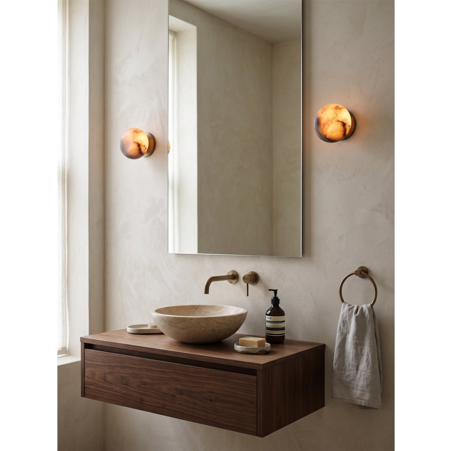 Galia Alabaster Wall Sconce