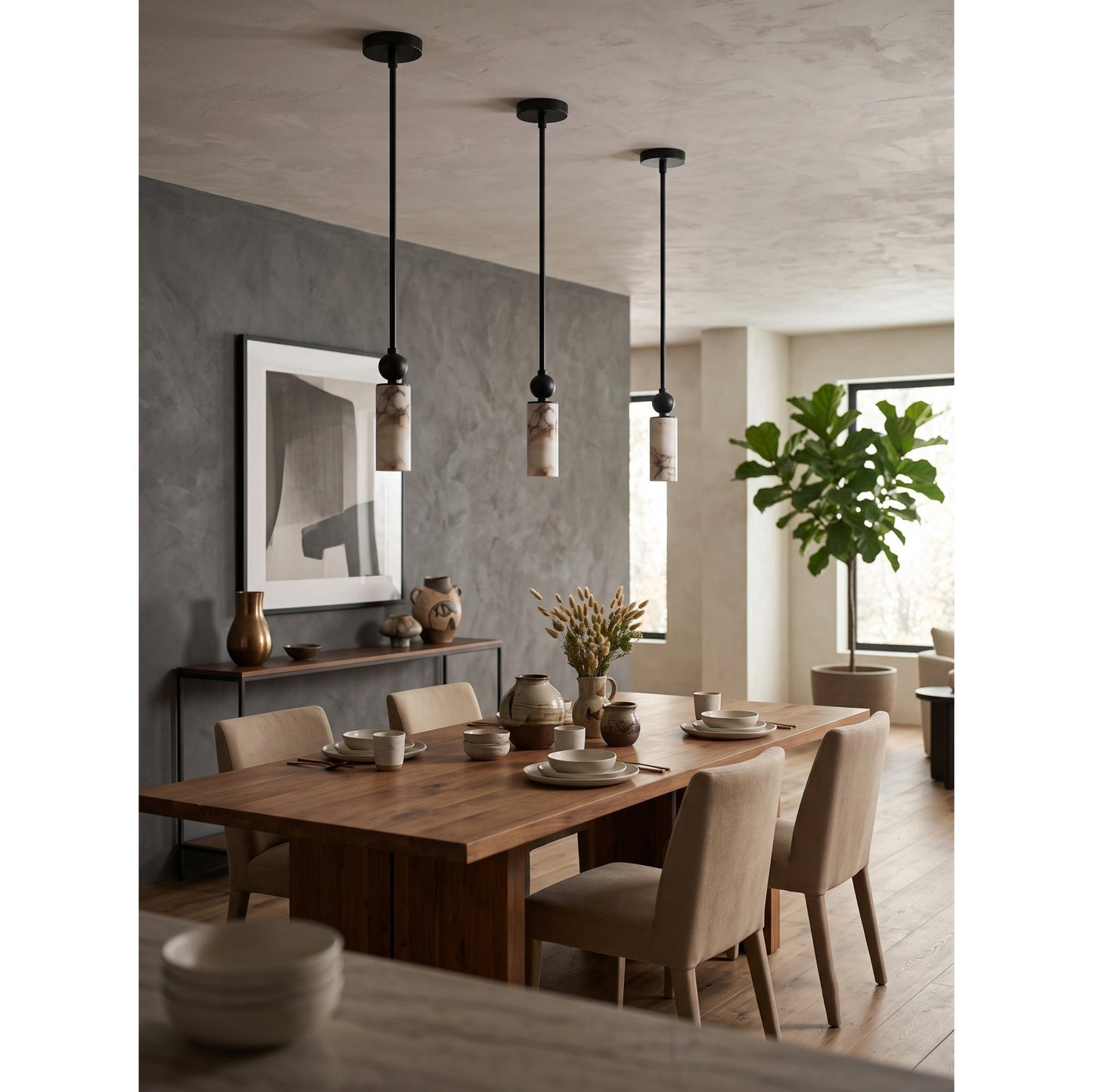 Vesia Alabaster Pendant Lamp