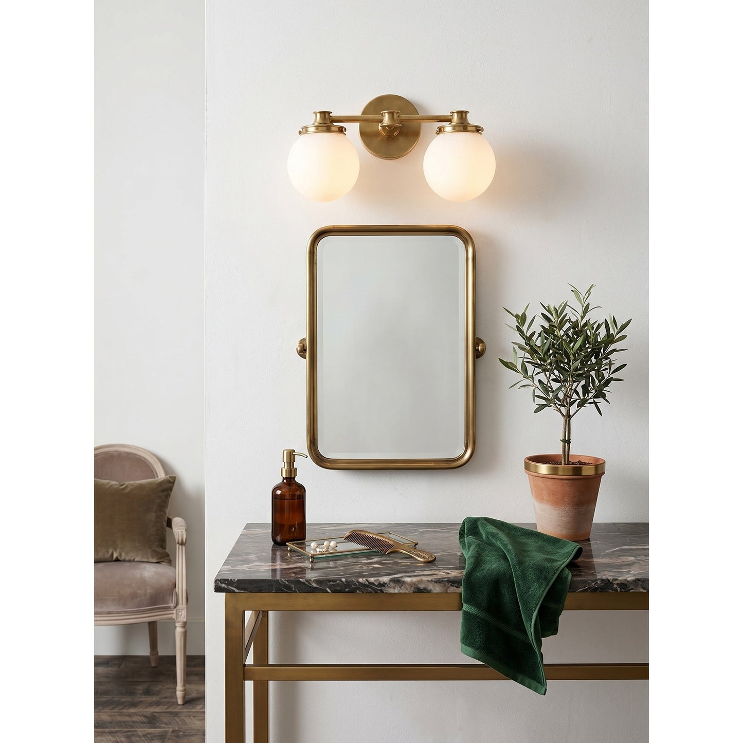 Hayes Glass Ball Wall Sconce