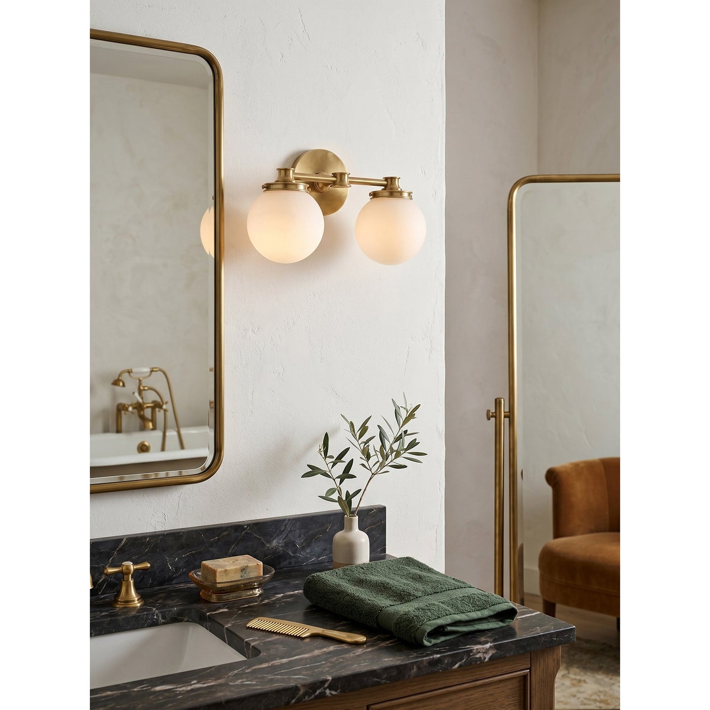 Hayes Glass Ball Wall Sconce