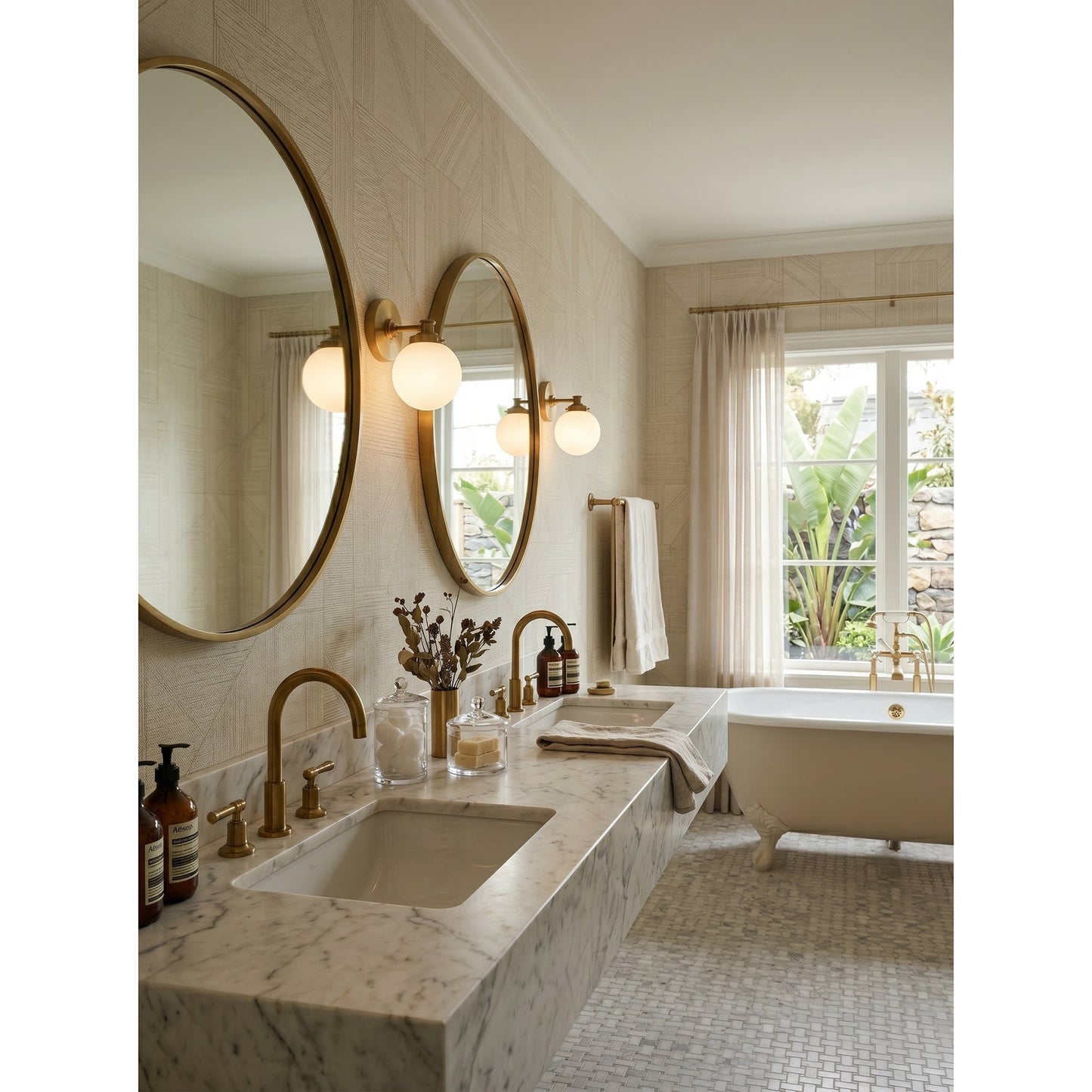Hayes Glass Ball Wall Sconce