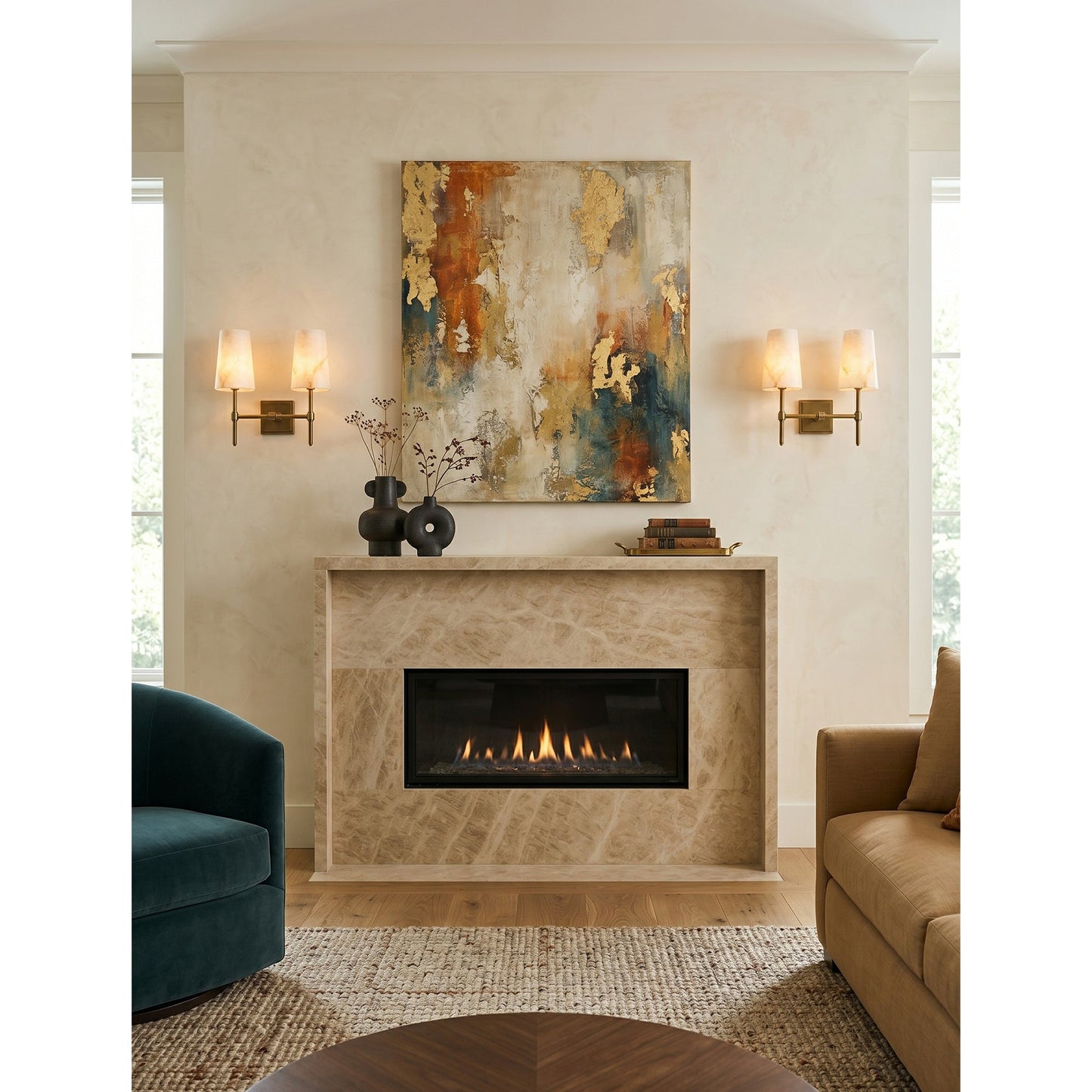 Hillsdale Alabaster Wall Sconce