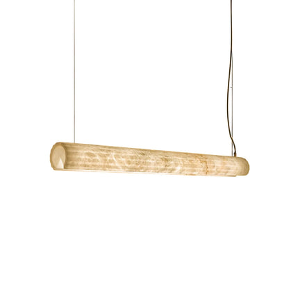 Horizontal Alabaster Roller Pendant Lamp